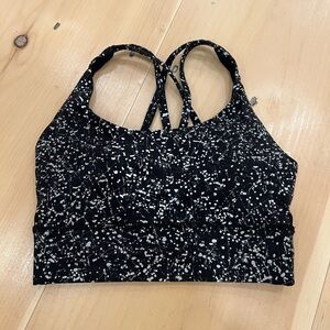 Lululemon Energy Reflective Bra in Crinkle dust reflective.